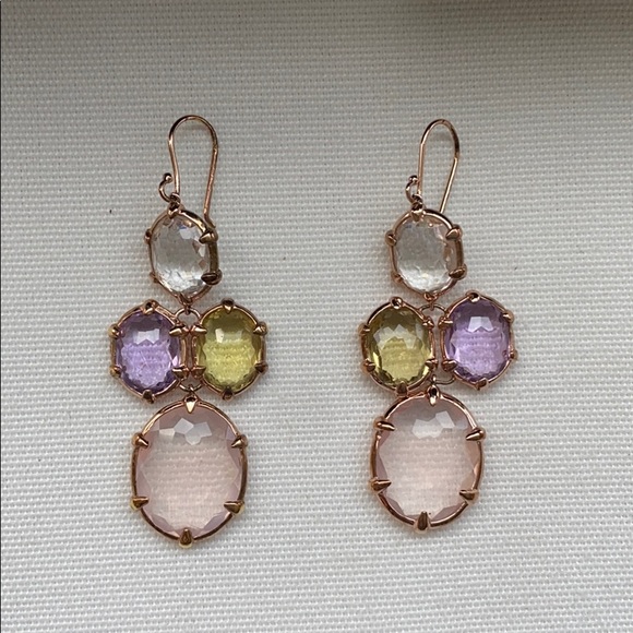 Ippolita Rock Candy Rose Gold Cascade Earrings - Picture 2 of 4